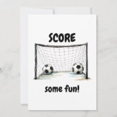 Sixサッカー6歳の誕生日パーティーでキックオフ 招待状 (裏面)