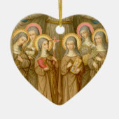 SIx貧しいクレア聖人(SAU 027) セラミックオーナメント (正面)