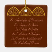 SIx貧しいクレア聖人(SAU 027) セラミックオーナメント (裏面)