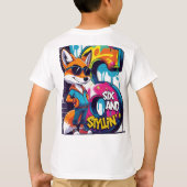 Six and Stylin':通りクール6誕生日 Tシャツ (裏面)