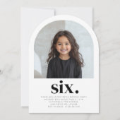 Six Archフォト誕生日 招待状 (正面)