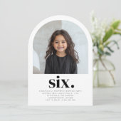 Six Archフォト誕生日 招待状 (スタンド正面)