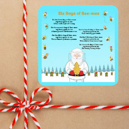 Six Days of Bee-Mas Merry Christmas to an Amazing  スクエアシール