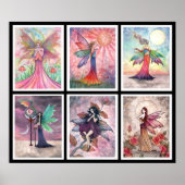 Six Different Fairies Poster Print ポスター (正面)