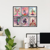 Six Different Fairies Poster Print ポスター (ホームオフィス)