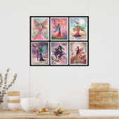 Six Different Fairies Poster Print ポスター (キッチン)