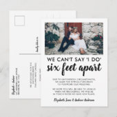 Six Feet Apart延期 変更日 写真 ウェディング 案内ポストカード (正面/裏面)