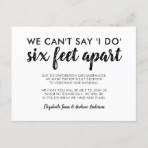 Six Feet Apart 新型コロナで延期になった結婚式