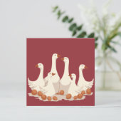 Six Geese A-Laying Cut-Out Stencil-Style 2 (スタンド正面)