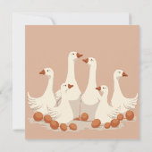 Six Geese A-Laying Cut-Out Stencil-Style 2 (裏面)