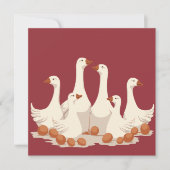 Six Geese A-Laying Cut-Out Stencil-Style 2 (正面)