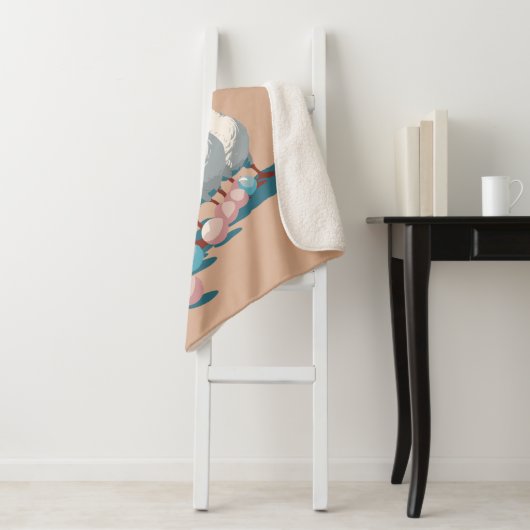 Six Geese A-Laying Cut-Out Stencil-Style 3 シェルパブランケット (インサイチュ)