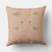 Six Geese A-Laying Mid-Century Retro Cut-Out 1 クッション (裏面)