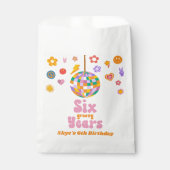 Six Groovy Years Disco Ball 6thバースデーパーティー フェイバーバッグ (正面)