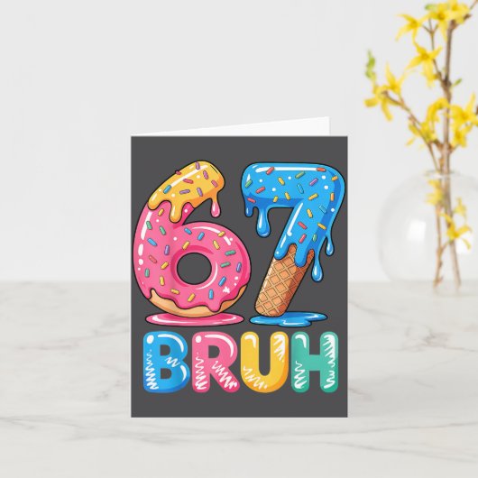 Six Ice Bruh Cream Seven Drip 67 Tee カード (黄色い花)