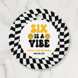 Six Is A Vibe Retro Sixth 6th Birthday Party フェイバータグ