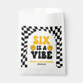 Six Is A Vibe Retro Sixth 6th Birthday Party フェイバーバッグ (正面)