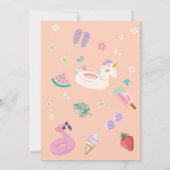 Six Is A Vibe Sun Rainbow Disco 6th Birthday 招待状 (裏面)