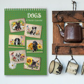 Six Month Calendar Dogs in Flowers カレンダー