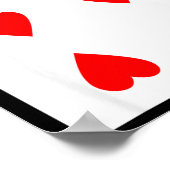 Six Of Hearts Playing Card Valentine Costume ポスター (角)