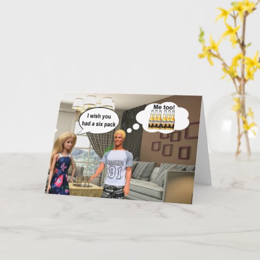 Six pack tee! カード (黄色い花)