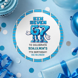 Six Seven ミーム 7歳の誕生日 | おもしろくてトレンディ ラウンドシール