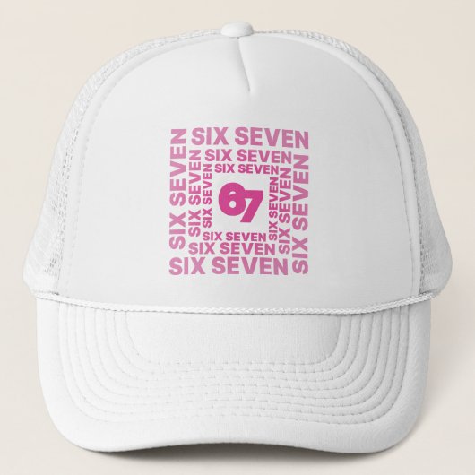 Six Seven 67 ピンク グラフィック キャップ (正面)