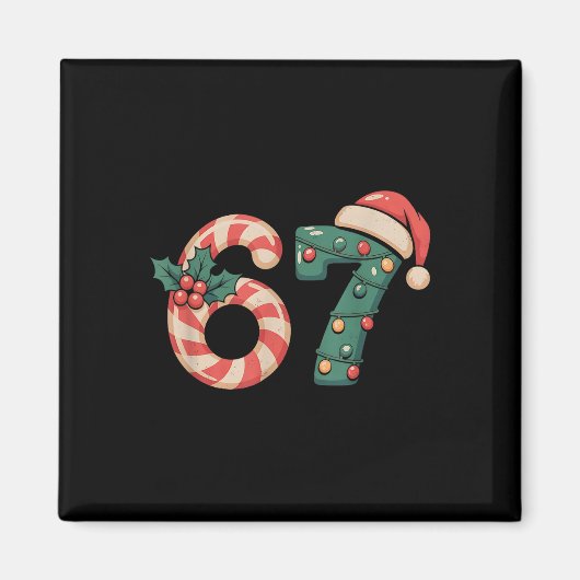 Six Seven 67 ミーム クリスマス マグネット (正面)