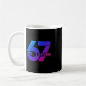 Six Seven 67 ミーム Gen Alpha スラング Bysebyll シーズン コーヒーマグカップ (左)