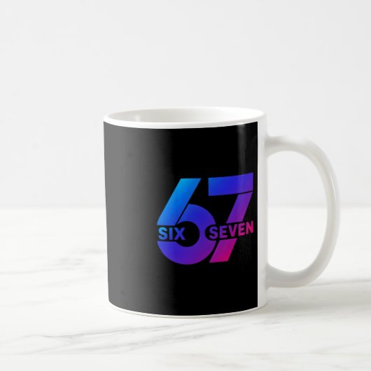 Six Seven 67 ミーム Gen Alpha スラング Bysebyll シーズン コーヒーマグカップ (右)