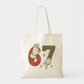 Six Seven 67 6 7 サンタ エルフ クリスマス メメ トートバッグ (正面)