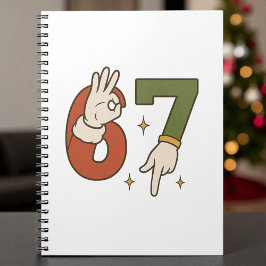 Six Seven 67 6 7 サンタ エルフ クリスマス メメ ノートブック