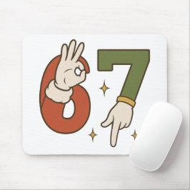 Six Seven 67 6 7 サンタ エルフ クリスマス メメ マウスパッド