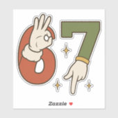 Six Seven 67 6 7 Christmas Santa Elf Meme シール (シート)