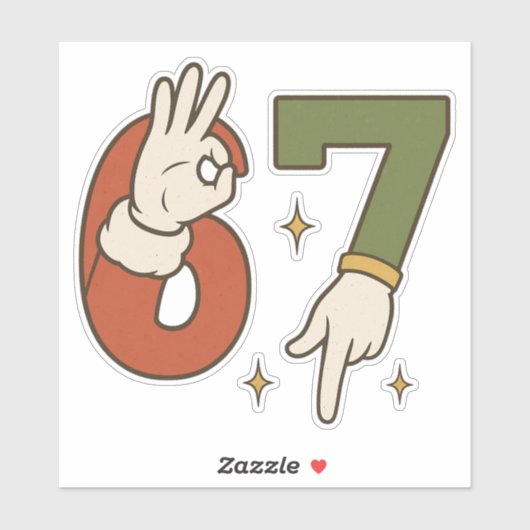 Six Seven 67 6 7 Christmas Santa Elf Meme シール (シート)