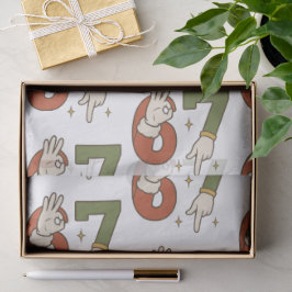 Six Seven 67 6 7 Christmas Santa Elf Meme 薄葉紙