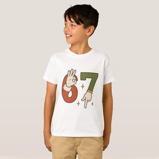 Six Seven 67 6 7 Christmas Santa Elf Meme Tシャツ (正面フル)