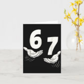 Six Seven 67 6 7 Kids 67 Teen Boys 6 7 Meme Hands  カード (黄色い花)