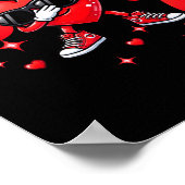 Six Seven 67 6 7 Meme Dabbing Heart Valentines Bro ポスター (角)