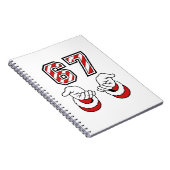 Six Seven 67 6 7 Santa Christmas Meme Holiday ノートブック (右側)