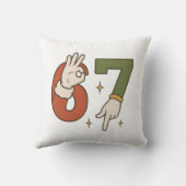  Six Seven 67 6 7 Santa Elf Christmas Meme クッション (裏面)