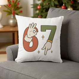  Six Seven 67 6 7 Santa Elf Christmas Meme クッション