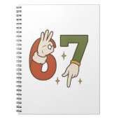  Six Seven 67 6 7 Santa Elf Christmas Meme ノートブック (正面)