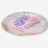 Six Seven 67 Birthday Paper Plates ペーパープレート (アングル)