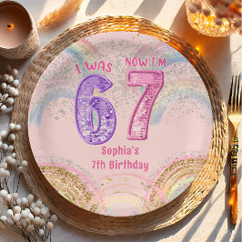 Six Seven 67 Birthday Paper Plates ペーパープレート