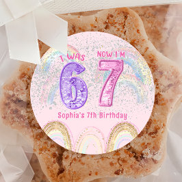 Six Seven 67 Birthday Sticker ラウンドシール