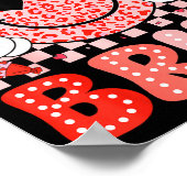 Six Seven 67 Bruh 6 7 Cute Hearts Happy Valentines ポスター (角)