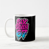 Six Seven 67 Bysebyll アイスクリーム 滴る マソン メメ キッズ コーヒーマグカップ (左)