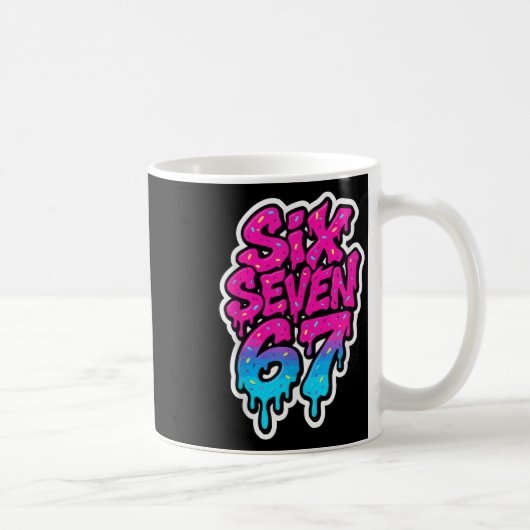 Six Seven 67 Bysebyll アイスクリーム 滴る マソン メメ キッズ コーヒーマグカップ (右)