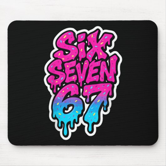 Six Seven 67 Bysebyll Ice Cream Drip Mason Meme Ki マウスパッド (正面)
